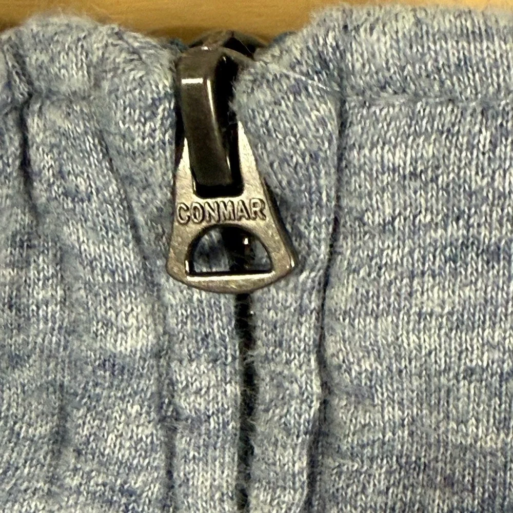 J. Crew Knit Goods 1/4 Zip Pullover Long Sleeve Blue Heathered Top XXL Tall Golf